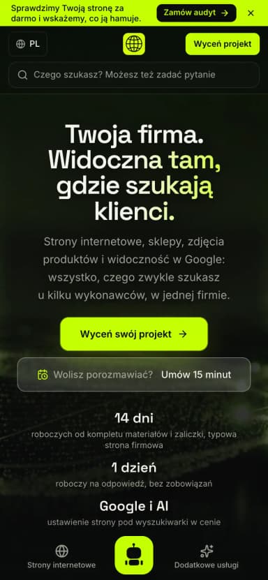 Strona główna ProVisualDynamics na telefonie
